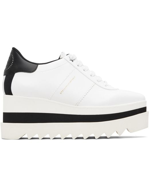 Stella McCartney White Sneak-Elyse Platform Sneakers