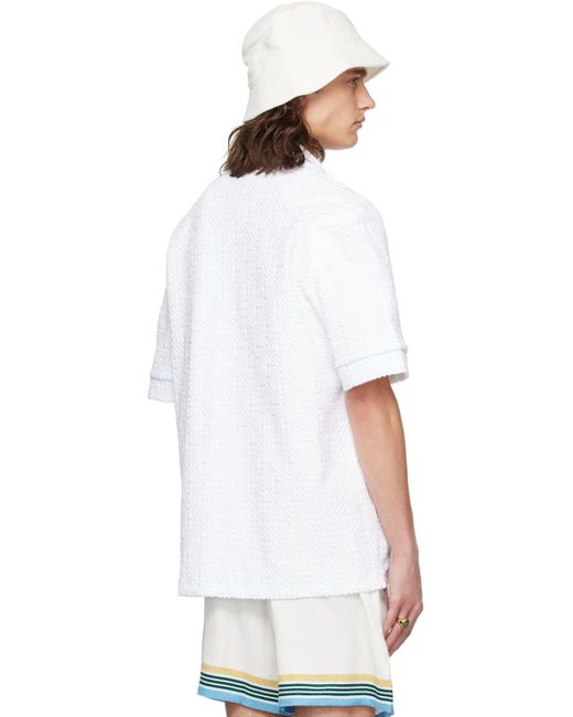 Casablancabrand White Monogram Shirt for men