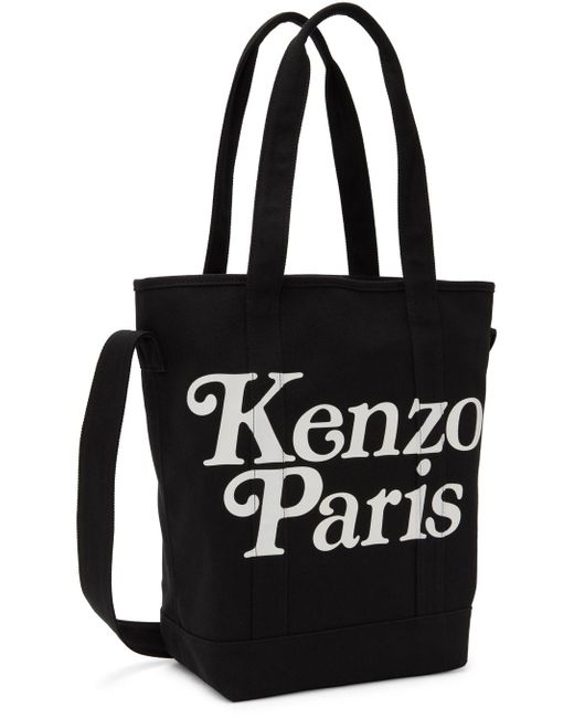 メンズ KENZO Verdyエディション キャンバス Paris ユーティリティ トートバッグ Black