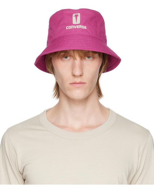 Rick Owens Pink Converse Edition Bucket Hat for men