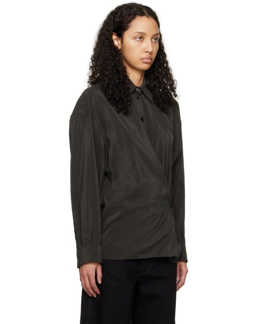 Lemaire Black Brown Twisted Shirt
