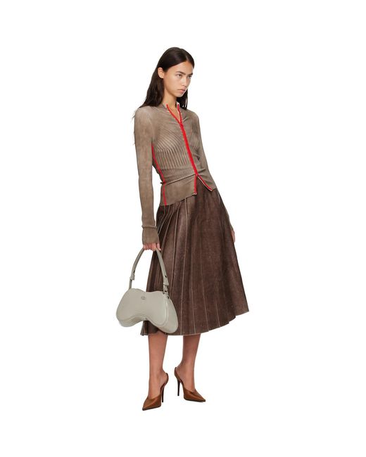 DIESEL Gray Taupe Play Shoulder Bag