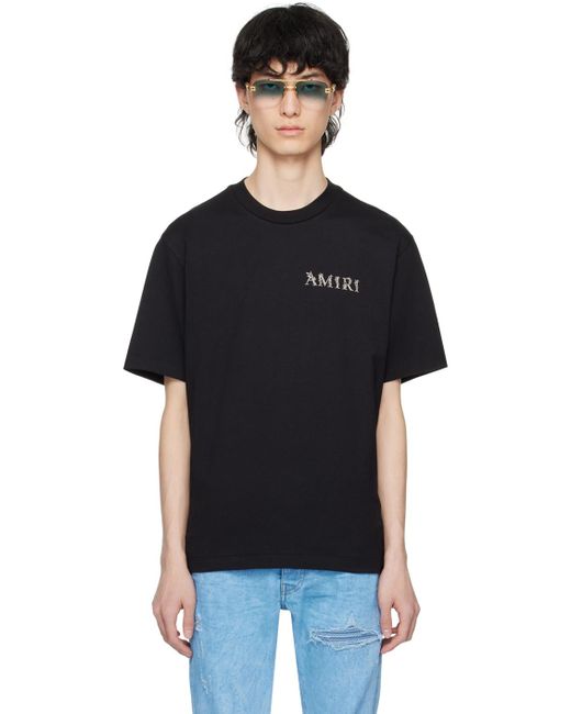 T-shirt noir à logo baroque Amiri pour homme en coloris Black