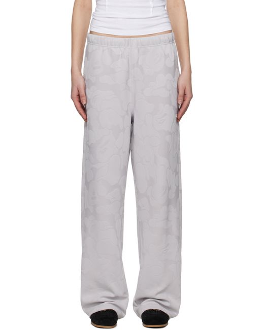 Pantalon De Détente Ample Gris À Motif Camouflage En Jacquard Et À Plaque À Logo A Bathing Ape en coloris Gray