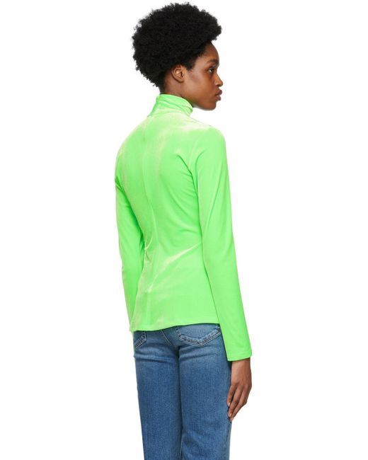 Victoria Beckham Green Poloneck Turtleneck