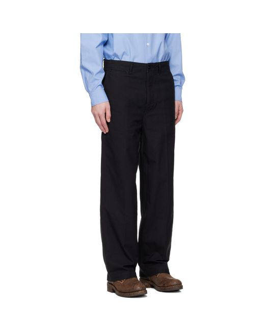 Visvim Black Ex Wide Chino Trousers for men