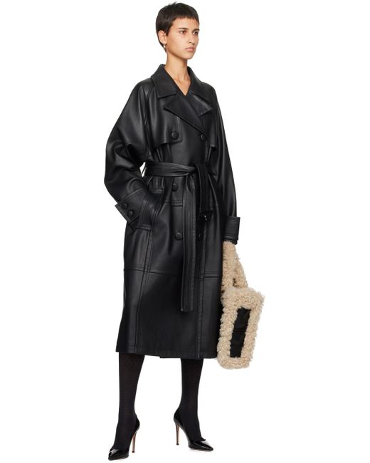 Stand Studio Black Betty Faux-leather Trench Coat