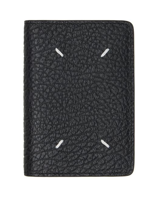 Maison Margiela Black Four Stitches Card Holder for men