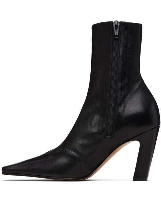 Khaite Black Nevada Stretch High Boots
