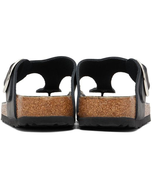 Birkenstock Black Regular Gizeh Big Buckle Sandals