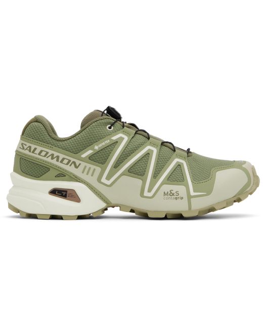 Salomon Green Khaki Speedcross 3 Gore-Tex Sneakers
