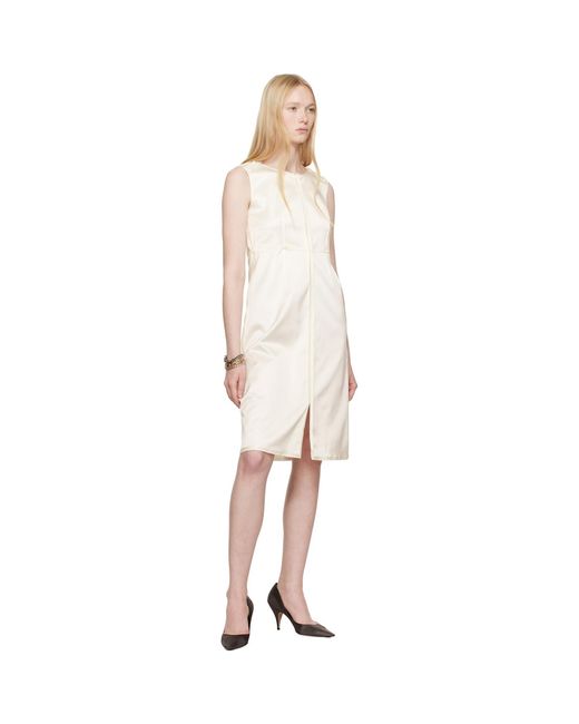 MM6 by Maison Margiela Black Off- Satin Stretch Convertible Midi Dress