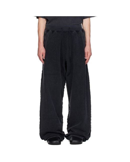 Balenciaga Black Fleece Oversized Sweatpants for men