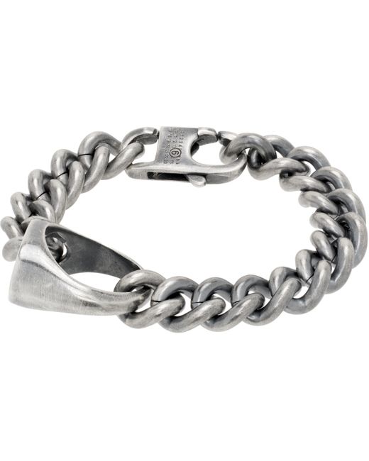 MM6 Maison Margiela シルバートーン チャーム ブレスレット MM6 Maison Margiela ロゴ ブレスレット | シルバートーン