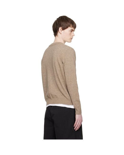 Entire studios Black Knit V Neck Sweater for men