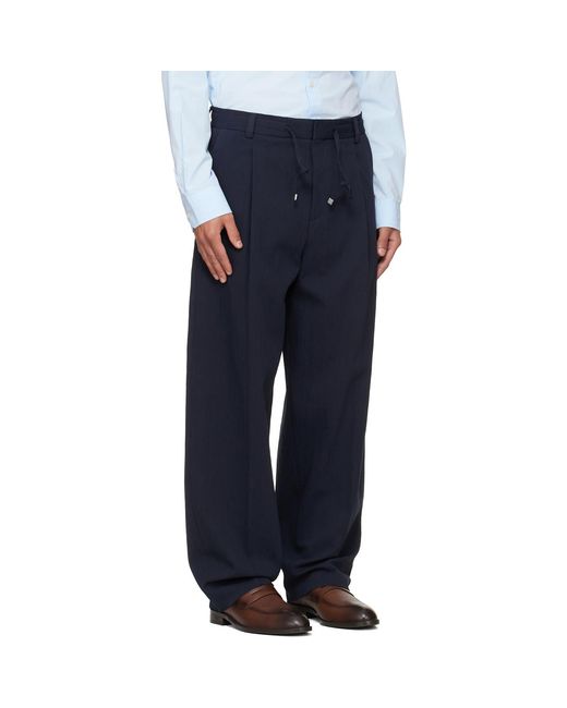 HUGO Blue Modern-Fit Trousers for men