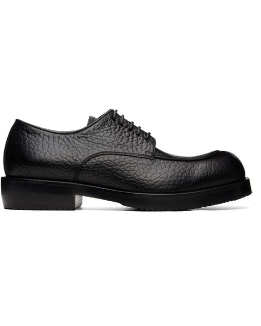 Dries Van Noten Black Leather Derbys for men
