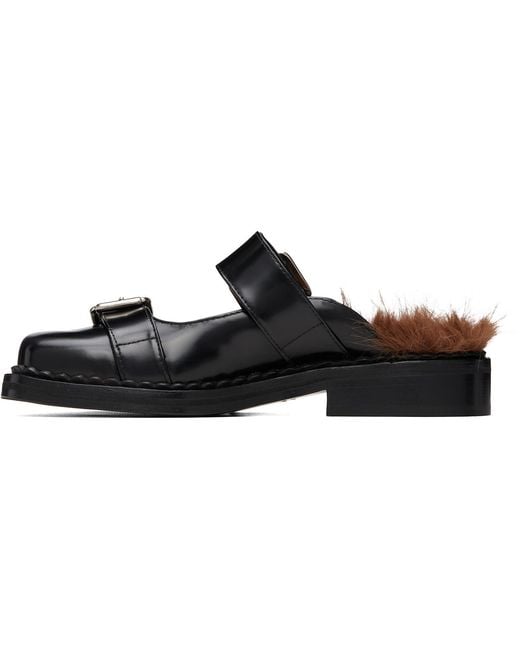 Simone Rocha Black Mary Jane Mule Loafers