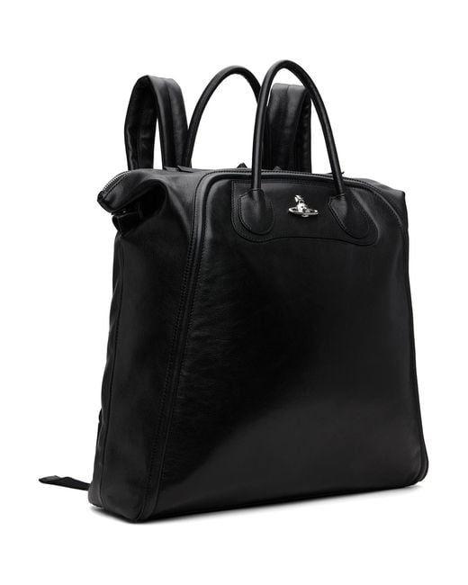 Vivienne Westwood Black Bobby Large Backpack for men