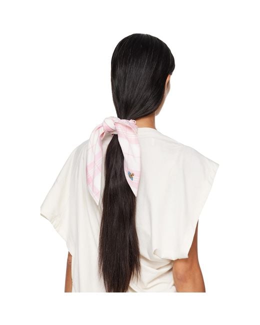 Vivienne Westwood Pink Embroidered Large Scrunchie