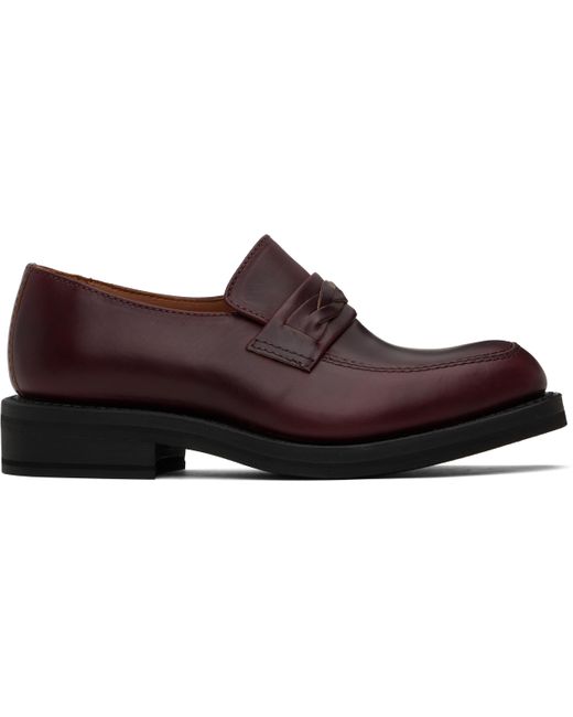 Our Legacy Black Burgundy Nakano Loafers for men