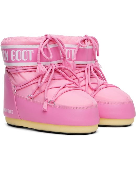 Moon Boot Pink Icon Low Nylon Boots