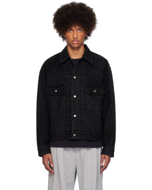 Wooyoungmi Black Regular Denim Jacket for men