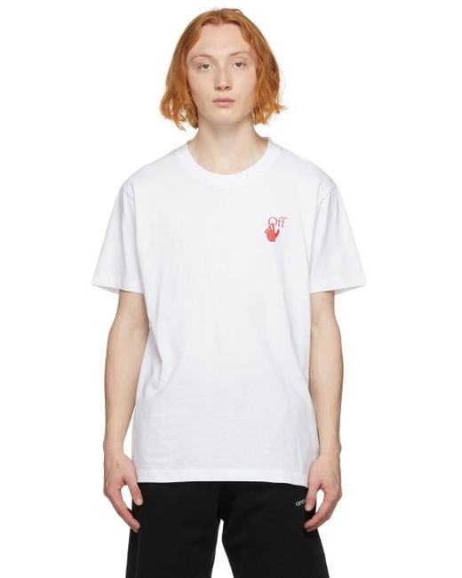 Off-White c/o Virgil Abloh White & Red Starred Arrow T-shirt for men