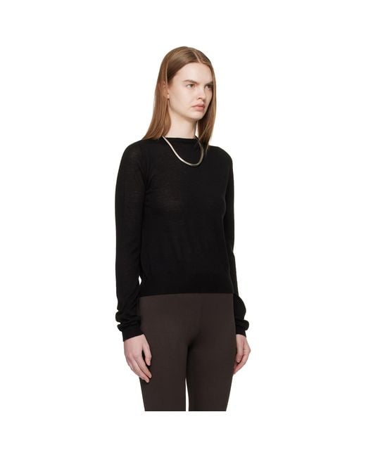 Rick Owens Black Temple Biker Level Sweater