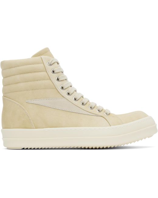 メンズ Rick Owens ベージュ Hollywood Vintage ハイカットスニーカー Black