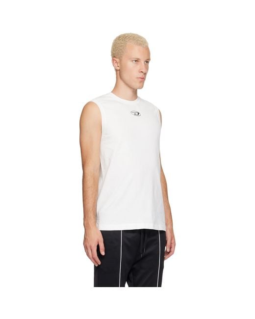 DIESEL White T-Bisco-Iod Tank Top for men