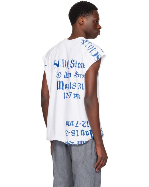 T-shirt blanc à logos et texte imprimés SC103 pour homme en coloris Black