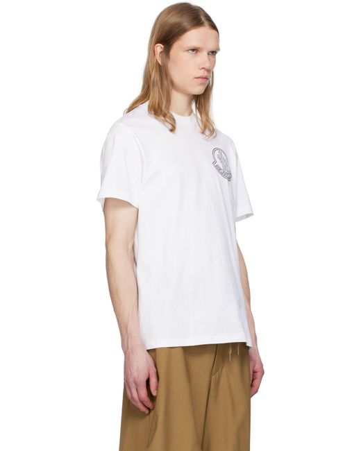 メンズ Moncler ホワイト Archivio Creativo Tシャツ White