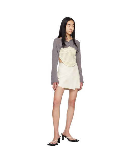 Holzweiler Black Erina Faux-leather Miniskirt