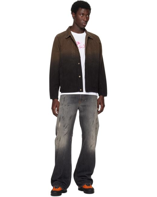 Dime Black Dipped Chore Jacket for men
