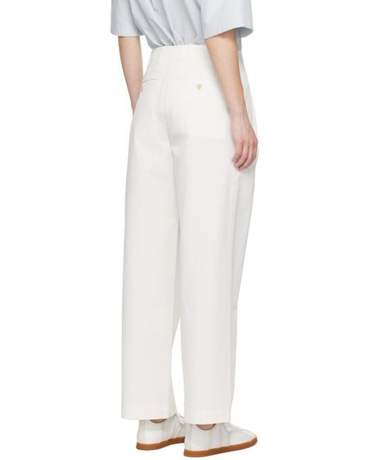 Totême  Toteme White Relaxed Trousers
