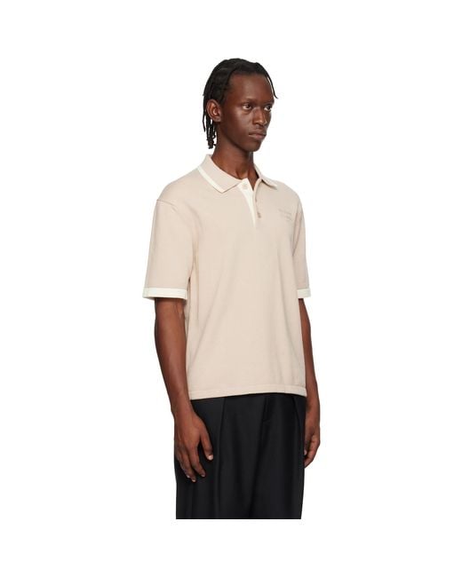 Maison Kitsuné Black Cotton Knitted Comfort Polo for men