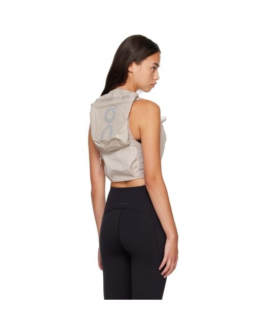 On Shoes Black Taupe Ultra Pro Running Vest