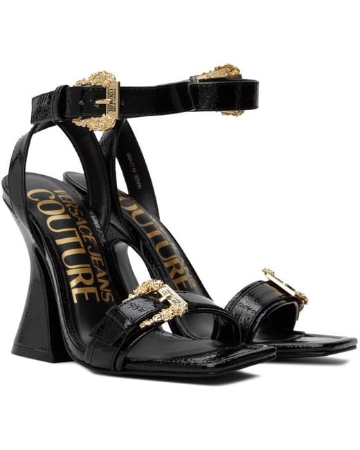 Versace Black Kirsten Heeled Sandals