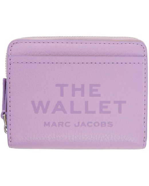 Mini portefeuille compact 'the wallet' mauve en cuir Marc Jacobs en coloris Purple