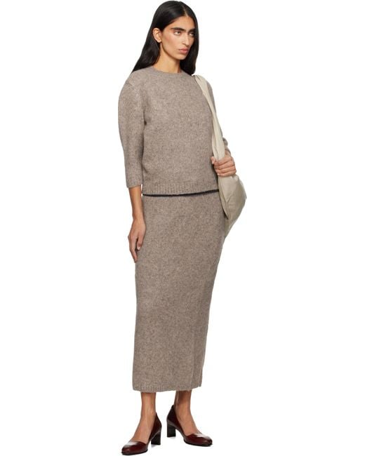 Lauren Manoogian Brown Taupe Loft Baby Crewneck Sweater