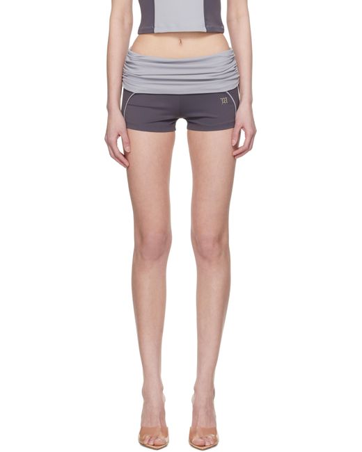M I S B H V Black Lycra Wrapped Sport Shorts