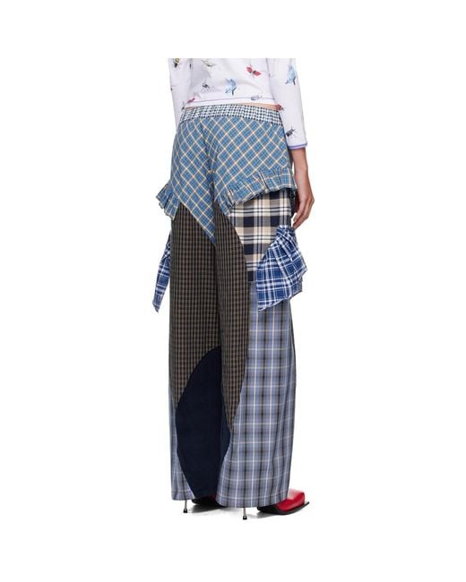 Chopova Lowena Blue Swoon Pyjama Trousers