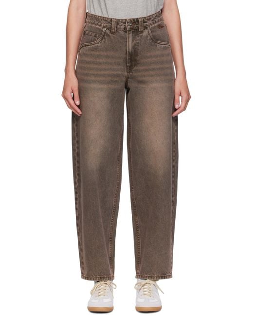 Dime Brown Baggy Jeans