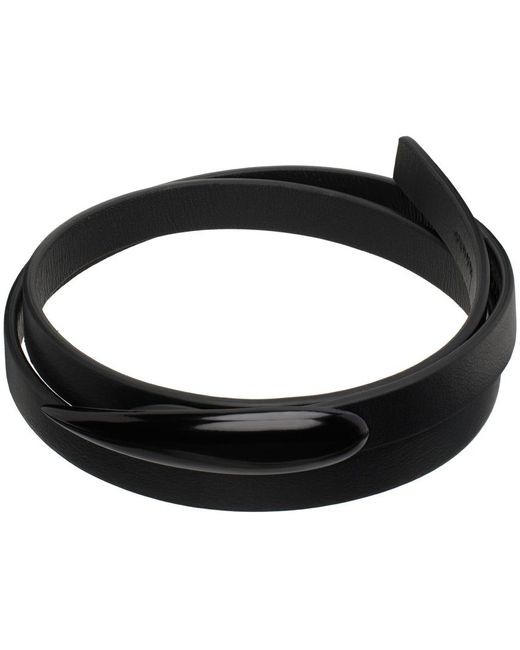 Acne Black Nail Leather Bracelet for men