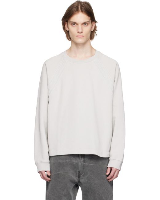 Acne White Embossed Sweatshirt for men