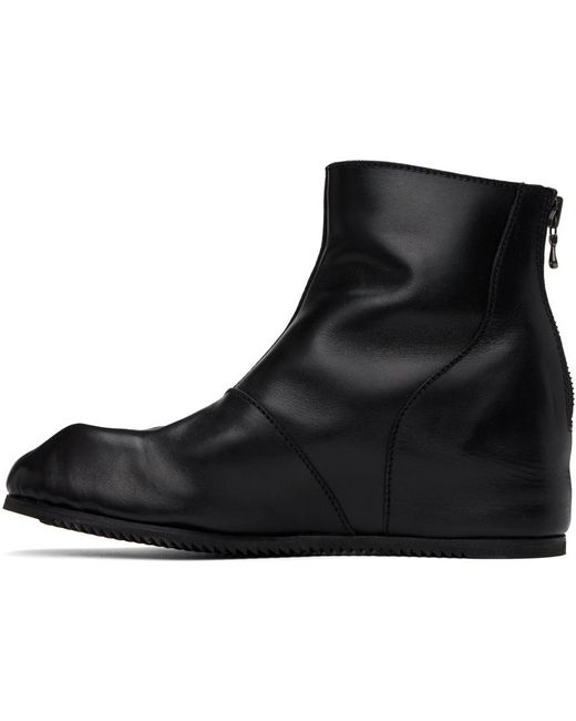 Julius Black Concealed Wedge Leather Ankle Boots for men