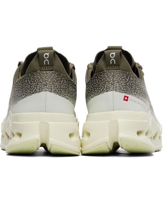 On Shoes Gray Khaki Cloudsurfer Max Sneakers for men