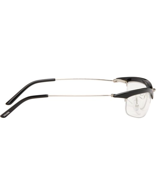Prada Black Catwalk Angular Cateye Glasses