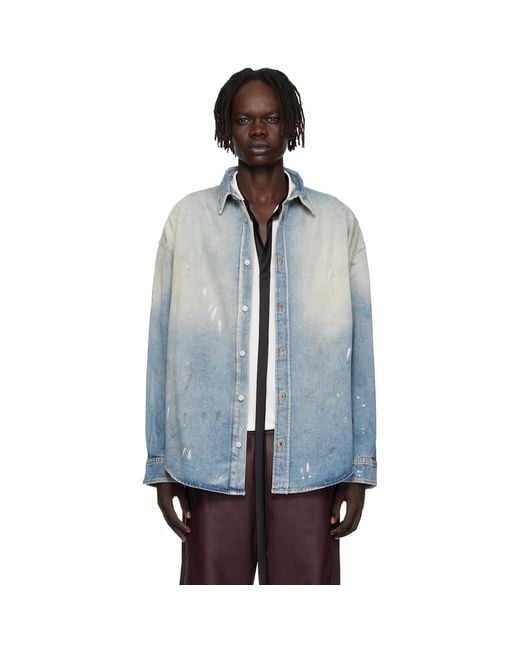 Acne Black Button-Up Denim Shirt for men